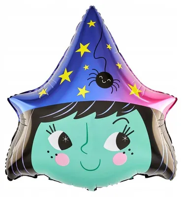 Produktbild von PartyPal Folienballon Kleine Hexe Halloween 73x84cm