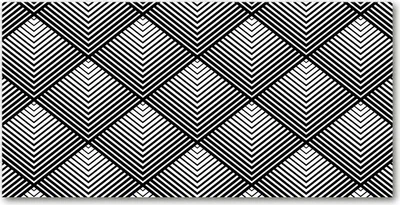 Produktbild von Tulup® Leinwandbild - 140x70 cm - Wandkunst - Drucke auf Leinwand - Leinwanddruck  - Sonstige - Schwarzweiß - Geometrische Figuren