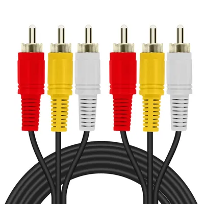 Obrázek produktu pro video kabel 3x RCA konektor na 3x RCA konektor, délka 5 m LinQ - černý