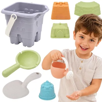 Obrázok produktu pre Woopie Green Sand Bucket Tower Set 8 kusov biologicky odbúrateľného organického materiálu