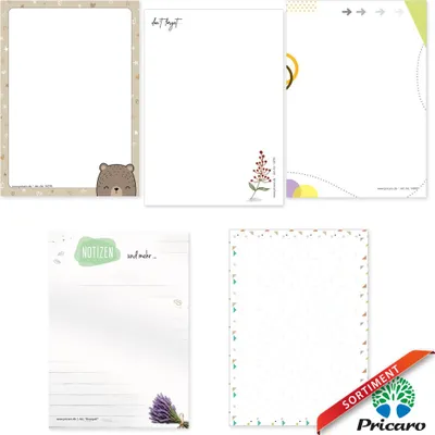 Zdjęcie produktu dla Notatnik PRICARO "Bouquet", magnetyczny, A6, 5 szt