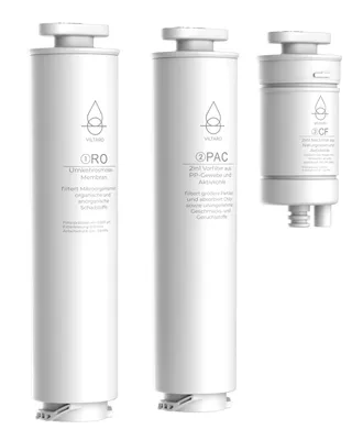 Produktbild von VILTARO® Osmoseanlage Ersatzfilter 3in1 Set (RO, PAC, CF) für Model TARA