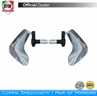 Produktbild von FAR 6580 Lenkerendenspiegel Paar poliertes Aluminium