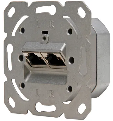 Immagine prodotto di Netzwerkanschlussdose CAT6 2 gertrennte Steckanschlüsse (920100183)