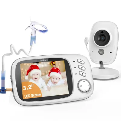 Image de Babyphone, Babyphone avec caméra 3.2" numérique sans fil TFT LCD, LCD sans fil moniteur vidéo pour bébé avec caméra numérique avec support