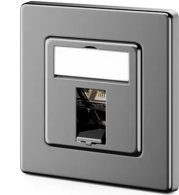 Produktbild von deleyCON 1x CAT7 Netzwerkdose 1 Port - 10 Gigabit - Unterputzdose Ethernet LAN Dose Anschlussdose Datendose Geschirmt + 1x CAT 7 Keystone RJ45 DSL Netzwerk Patchkabel Verlegekabel - Schwarz