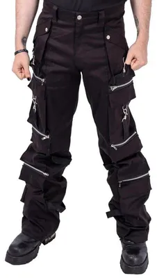 Image de Pantalon cargo gothique Vixxsin - Modèle Ezekiel, taille 34 (hanches) / 34 (longueur)