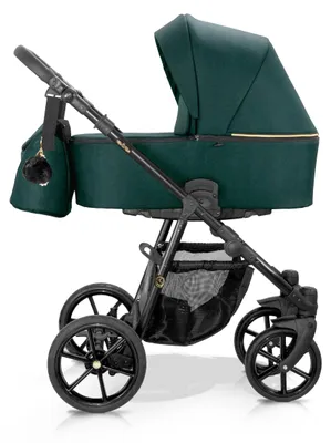 Produktbild von Milukids Risso 3-in-1 Kombikinderwagen Schwarz mit Babyschale (RIS-14)