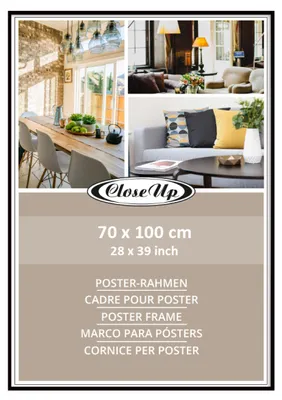 Produktbild von Posterrahmen 70 x 100cm Aluminium schwarz Matt