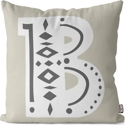 Produktbild von VOID B Dekorative Buchstaben Kissenbezug Kissenhülle Sofakissen Kissen Deko Outdoor-Kissen Dekokissen