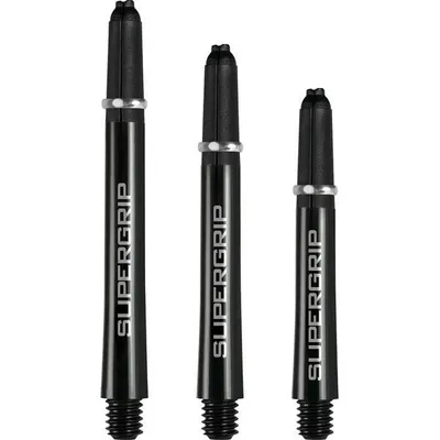 Produktbild von Harrows | Supergrip | Dartschäfte | Nylon | Schwarz | Short 33 mm