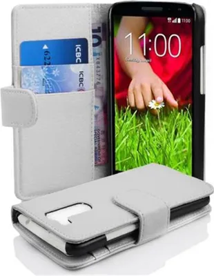 Produktbild von Cadorabo Schutzhülle für LG G2 MINI Hülle in Weiß Handyhülle Etui Case Backcover Kunstleder Tasche
