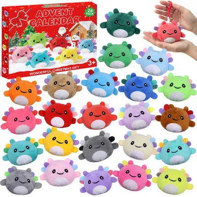 Obrázok produktu pre Vianočný kalendár Axolotl s 24 malými plyšovými zvieratkami