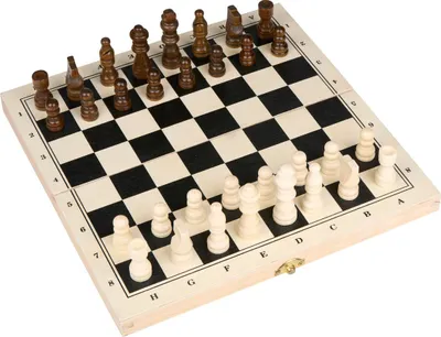 Image de Eddy Toys Jeu d'échecs En Bois - Échiquier Pliable Et Damier - Jeu 2 en 1 - 65 Pièces - Pour Enfants Et Adultes - Avec Pièces