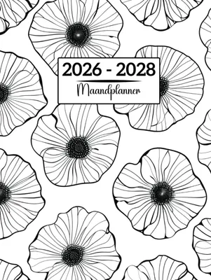 Imagen del producto de Planificador mensual 2026-2028, formato A4, para tres años, con una vista general anual para la planificación