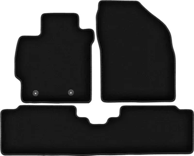 Zdjęcie produktu dla Dywaniki welurowe do Toyota Auris I hatchback (2006-2013) - czarne dywaniki samochodowe BASIC komplet (3 szt.)