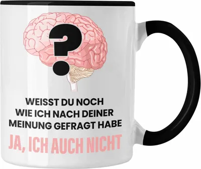 Produktbild von Trendation - Deine Meinung Interessiert Mich Nicht Tasse Geschenk Lustiger Spruch Kollegin Kollege (Schwarz)