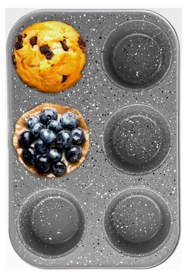 Produktbild von Granitform Muffinblech für große Muffins und Cupcakes, 6 Stück, 32x22 cm