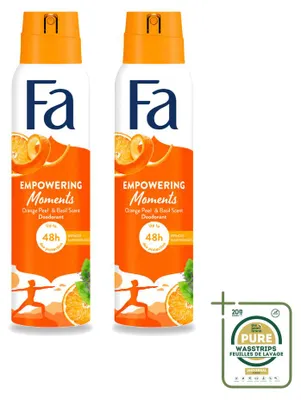 Imagen del producto de 2 aerosoles desodorantes Fa "Empowering Moments" - 150 ml - Pack de 2 unidades