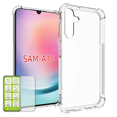 Produktbild von Für Samsung Galaxy A15 Schock TPU Case Transparent + 0,26 H9 Glas Handy Hülle Schutz
