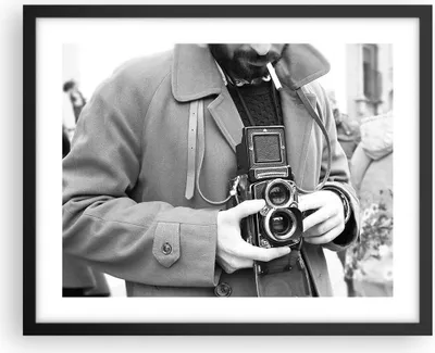 Produktbild von Gerahmtes Poster - Schwarzer Rahmen - Die Kamera Retro Vintage - 50x40 cm - Wand Bild - Wanddeko - Wandbilder - Kunstposter - Wandposter - Bilderrahmen - Bilder - Kunstdruck - P2BAA50x40-5009