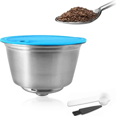 Zdjęcie produktu dla Kapsułki do kawy do wielokrotnego napełniania ze stali nierdzewnej Kubek z filtrem do kawy o pojemności 0,35 uncji do ekspresu do kawy Dolce Gusto EDG466 EDG606 EDG305 Mini Me EDG626