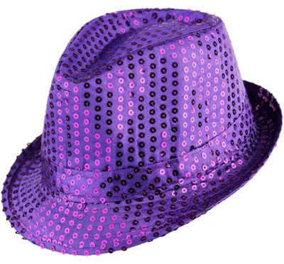 Produktbild von Gacek Fedora Paillettenhut Lila Uni