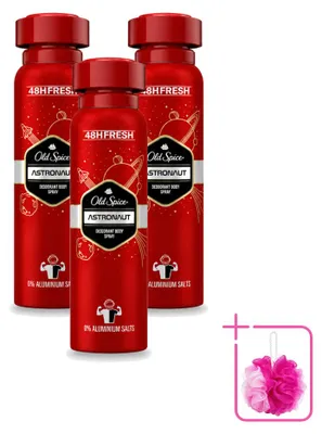 Produktbild von 3 x Old Spice Deospray Astronaut, aluminiumfrei, 150 ml - Sparpackung - 3 Stücke