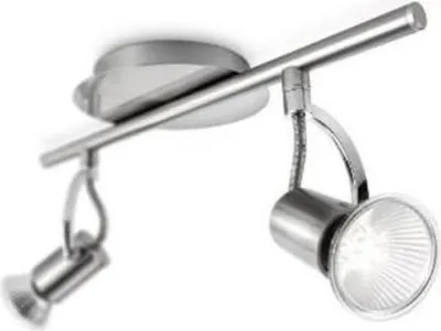 Produktbild von Philips Deckenspot 2 flg. Deckenstrahler Deckenleuchte Silber Halogen Schwenkbar