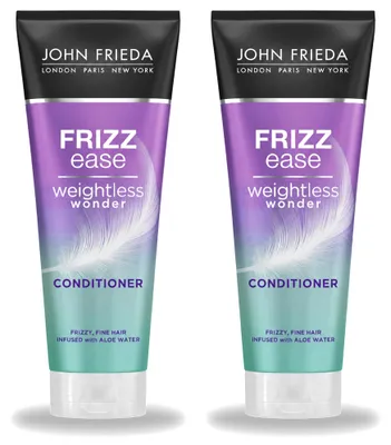 Imagen del producto de 2 unidades de acondicionador John Frieda Frizz Ease Weightless Wonder, 250 ml cada uno. Paquete económico