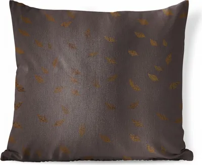 Produktbild von MuchoWow® Zierkissen Sofakissen Wohnzimmer Dekokissen 60x60 cm Blatt - Braun - Muster - Sitzfläche - Foto Polster
