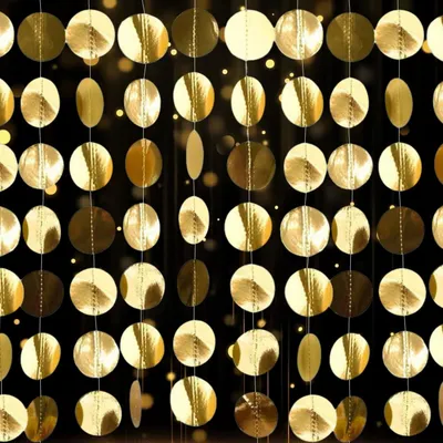 Productafbeelding van Garderianen, feestdecoratie, verjaardag, papier, glitter, kleurrijk, goud, 4 stuks, 4 meter