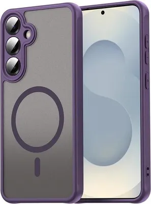 Immagine prodotto di Custodia MagSafe per Samsung Galaxy S25/S24 - Cover posteriore Phonesta AirFrost Semi-Trasparente - Viola opaco