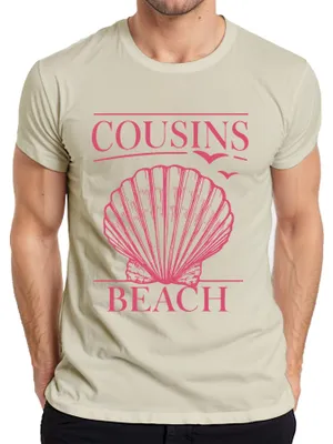Productafbeelding van COUSINS BEACH, Muschelstrand, Meer. T-shirt voor heren, "The Summer I Got Pretty", kleur: naturel, maat: XL