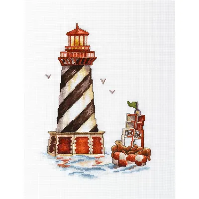 Productafbeelding van RTO Kruisstikset "Vuurtoren in zegelboek", M392, telpatroon, 17x25 cm