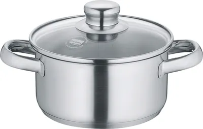 Produktbild von Bratentopf - Ø 16 cm - Edelstahl 18/10 - mit Glasdeckel