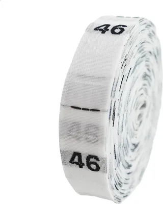 Textiletiketten Labels 40 x 10 mm Gr. 46 weiß