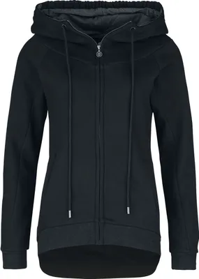 Produktbild von RED by EMP Damen schwarze lange Sweatjacke 4XL