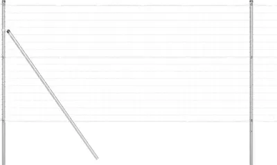 Obrázok produktu pre vidaXL Plotový panel na montáž k zemi, 10 x 1,2 m, pozinkovaná oceľ, strieborná farba
