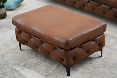 Produktbild von riess-ambiente Chesterfield Sitzhocker MODERN BAROCK 90cm antik braun Fußhocker