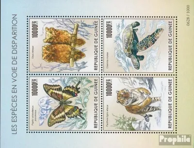 Produktbild von Briefmarken Guinea 2015 Mi 11288-11291 Kleinbogen (kompl. Ausgabe) postfrisch Gefährdete Spezies