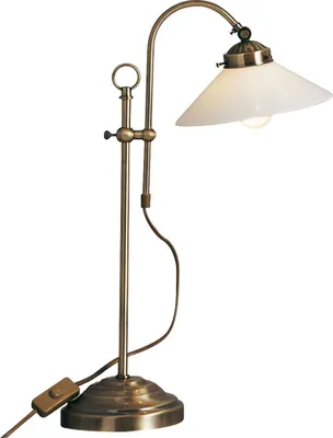Produktbild von RGB LED Tischlampe, Glasschirm, altmessing, H 54 cm