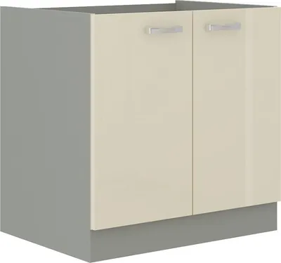 Obrázek produktu pro Dolní dvoudveřová skříňka ULLERIKE - šířka 80 cm, krémová / šedá