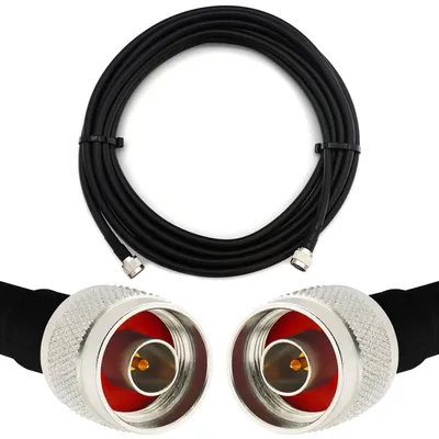 Produktbild von 30m N Stecker auf N Stecker Koaxialkabel — Vollkupfer HF400 Flexibles Verlängerungskoax 50 Ohm (LMR400 UF UltraFlex Äquivalent) — für WiFi LTE GSM 4G 5G 6G Mobile WLAN Router Antenne