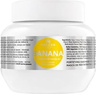 Produktbild von Kallos KJMN Bananenstärkende Haarmaske mit Multivitamin-Komplex, 275ml