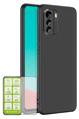 Produktbild von Für Nokia G60 Silikon Hülle + H9 Glas Handy Tasche Etuis Case TPU Cover Schutz