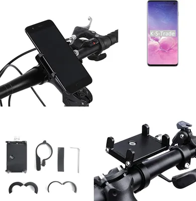 Produktbild von K-S-Trade Handyhalterung für das Fahrrad kompatibel mit Samsung Galaxy S10 Exynos Halter Lenkstange Fahrradhalterung Motorrad Bike Mount Befestigung