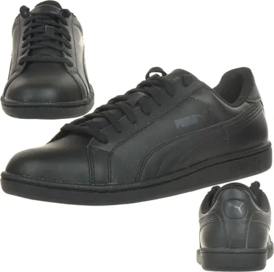 Produktbild von Puma Smash L Herren Sneaker Schuhe Leder schwarz 356722 04, Schuhgröße:40.5 EU