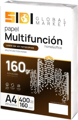 Imagen del producto de Papel de fotocopia A4, 200 g, 100 hojas, extra blanco, para uso escolar y de oficina