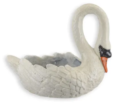Produktbild von Pflanzgefäß aus Gusseisen Schwan Replikat Retro Design Dekoration